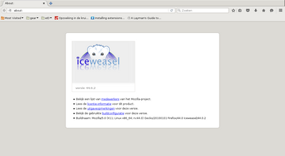 screenshot of Iceweasel